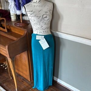 Women’s Aqua Maxi Skirt Resort Wear NWT